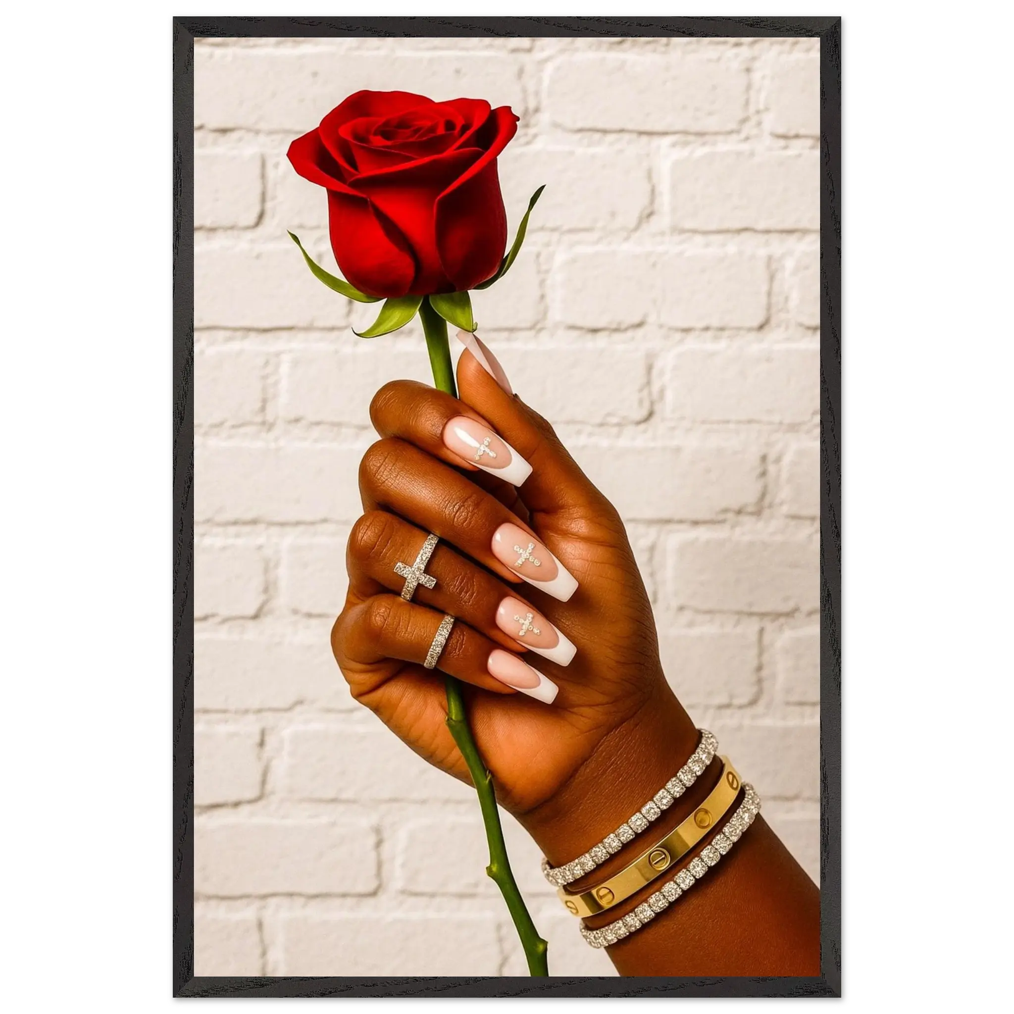 With Love- Wooden Framed Poster 60x90 cm / 24x36″ - Premium Wooden Framed Poster With Premium Matte Paper