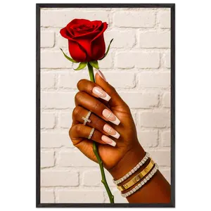 With Love- Wooden Framed Poster 60x90 cm / 24x36″ - Premium Wooden Framed Poster With Premium Matte Paper