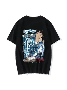 Anime Serial Experiments Lain T-Shirt Men Women Graphic T Shirts Unisex Iwakura Manga Girl Sci Fi Short Sleeve Tee Tops 62463