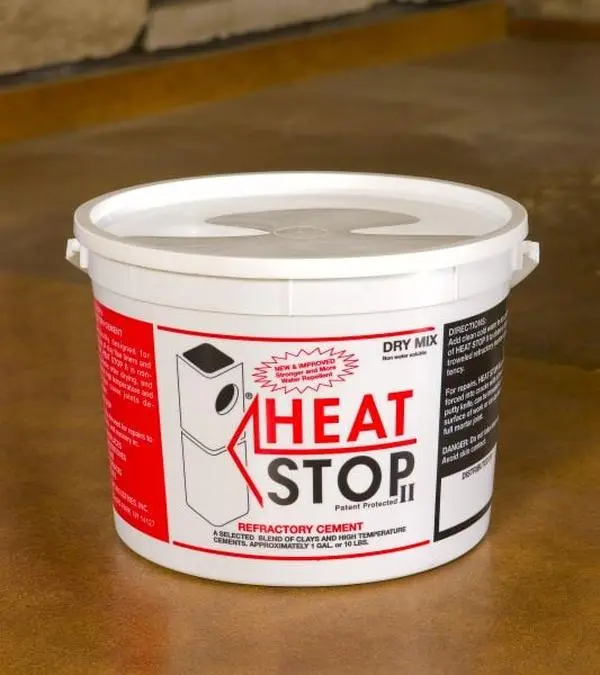 Lindemann Heat Stop II Refractory Cement Firebrick Castable High-Temperature Material, 50 lb Dry Mix