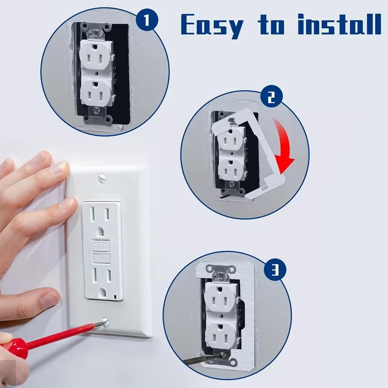 20 Pcs Metal Wall Plate Spacers 1P+N Recessed Electrical Outlet Leveling Shims Industrial Grade Non-Slip Switch Plate Spacers for Standard Electrical Boxes Sturdy Durable Home Improvement Hardware