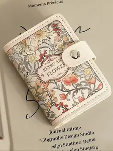Fashion Trendy Fresh Floral Vintage Style Wallet New Unique Large Capacity Multi-Card Slot Card Holder Storage Bag Coin Purse