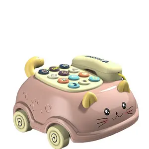Children Bilingual English Cat Telephone Baby Educational Early Learning Story Machine Simulated Landline Toy