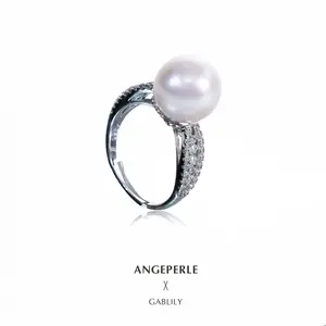 Simple and elegant freshwater pearl ring 11-12mm s925 (TSYM134）