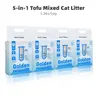 ZuttoNyan 5-in-1 Natural Clumping Mixed Blend Cat Litter (5.3 lbs/Bag) - Tofu-Bentonite-Cassava Plant-Based, Baking Soda Deodorizer, Dust-Free, Fast Clumping, Highly Absorbent, Non-Sticking, Low Tracking, Flushable, Universal, 24-Month Shelf Life