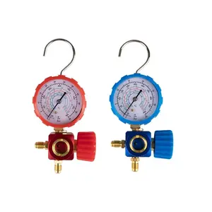 High  Low Pressure Manifold Gauge R134a R404a R22 R410a Manometer with Valve A/C Air Conditioning