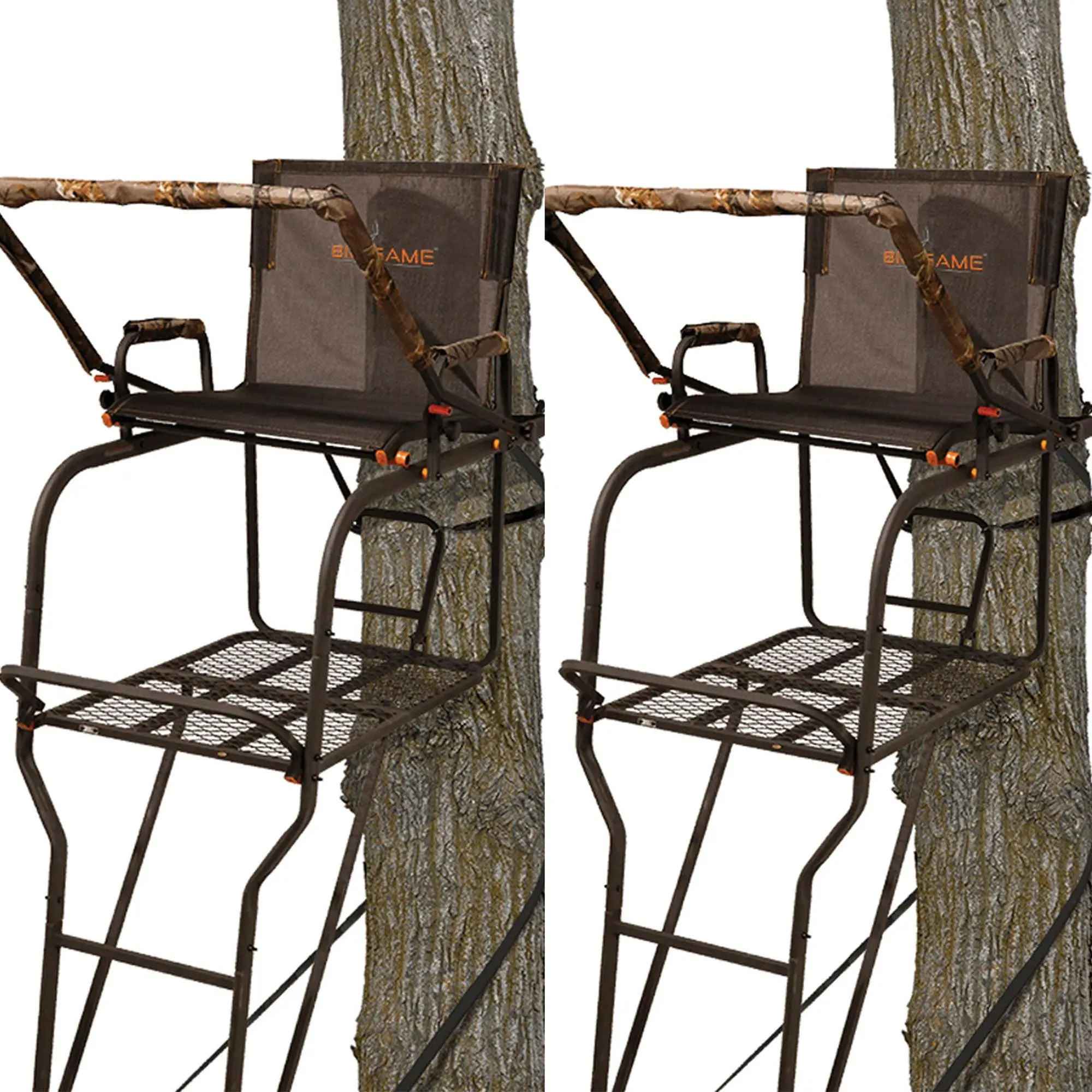 Big Game Hunter HD 1.5 Deer Hunting 18.5 Foot 1 Person Ladder Tree Stand, 2 Pack Big Game Hunter HD 1.5 Deer Hunting 18.5 Foot 1 Person Ladder Tree Stand, 2 Pack
