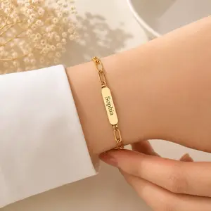 Personalized 1-4 Name Bracelet, Custom Engraved Jewelry, Thoughtful Gift for Him or Her