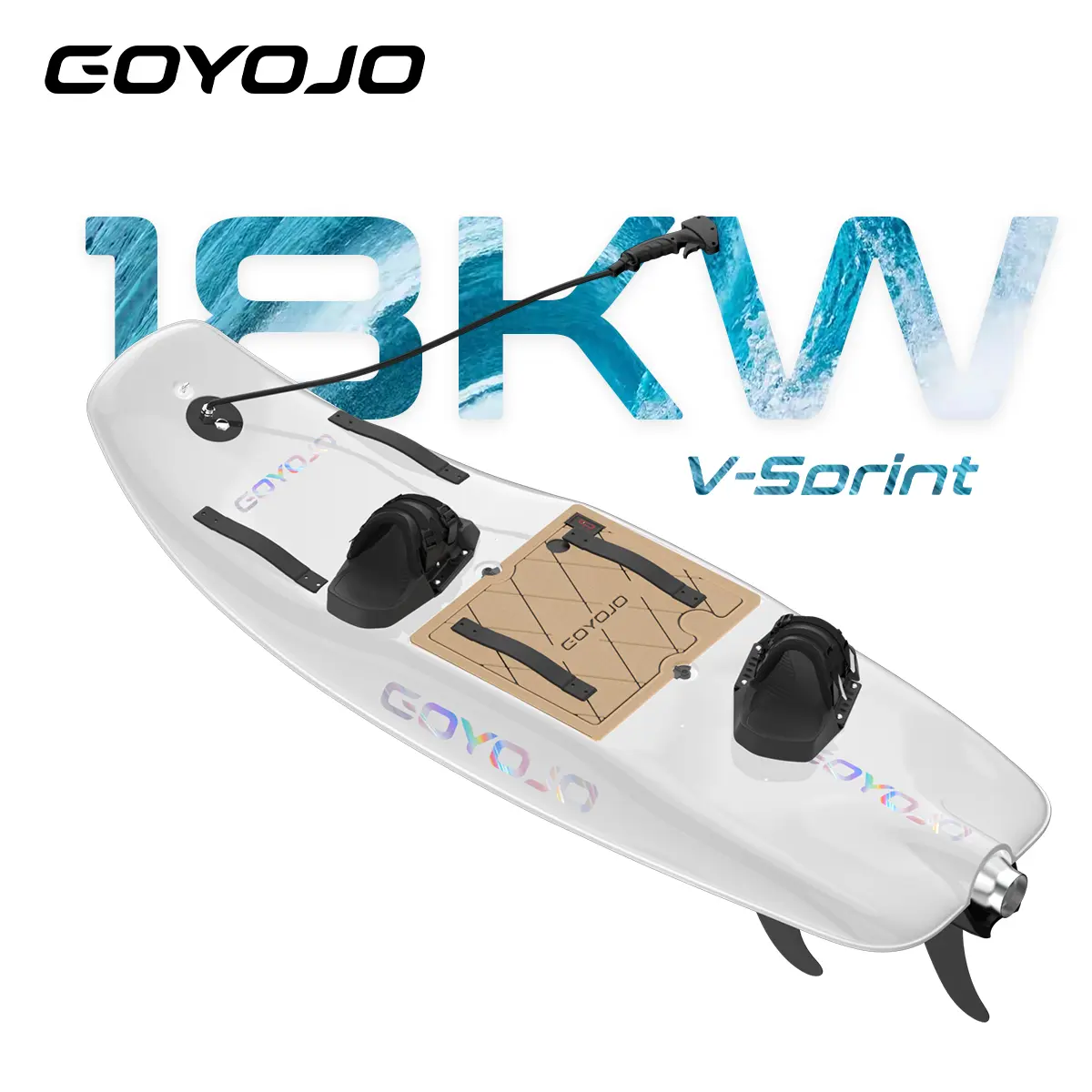 GOYOJO Racing Electric Surfboard for Adults, 18kW Motorized Jetboard Reaching 37mph, E-Foil Compatible Stand Up Paddleboard for Agility Tricks