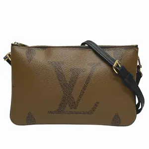 Pre-owned Louis Vuitton Canvas Shoulder Bags Pochette Double Zip Monogram Giant Reverse Shoulder Bag