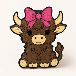 3D Printed Cute Highland Cow Can Tab Opener, Easy-Open Soda Can Accessory, Cow Gift