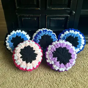 Chunky Knit Evil Eye Pillow, Chunky Knit Evil Eye Plushie, Evil Eye Pillow, Evil Eye, Pillow, Chunky Knit Pillow, Chunky Knit Evil Eye