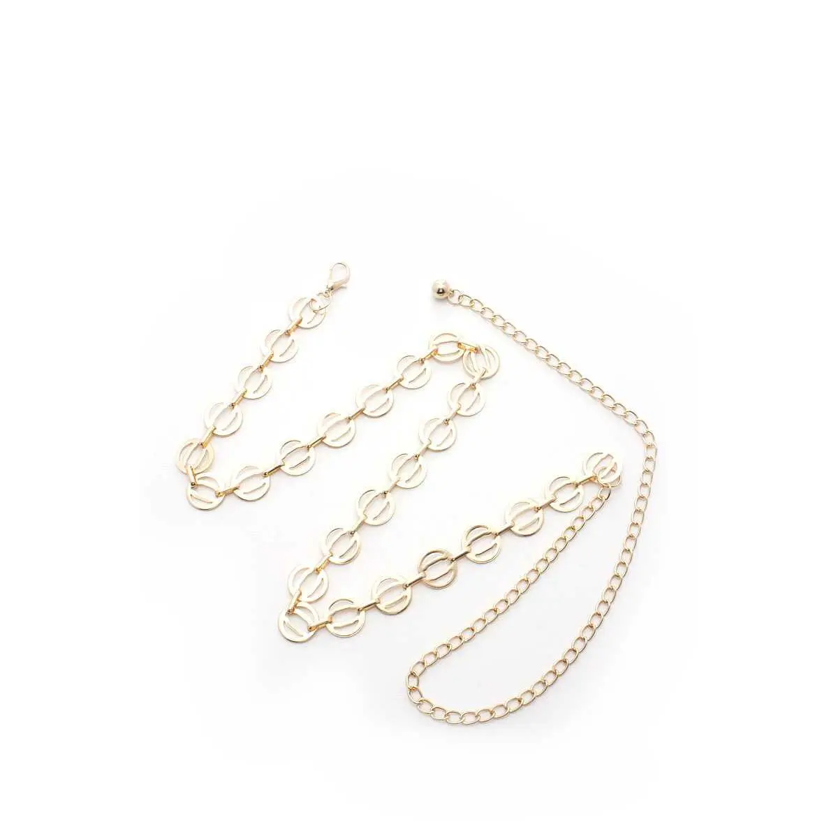 Circle Link Metal Chain Belt