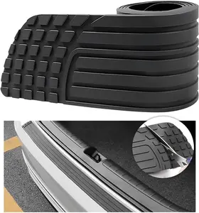 Car Rear Bumper Protector Guard,  x .inches AntiScratch NonSlip Trimmable Vehicle Trunk Door Sill Guard Strip, Automotive Exterior Accessories, Universal for SUV RV Truck (Black)