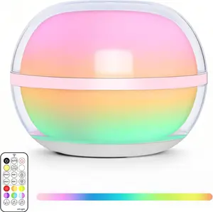 3.5-inch Smart Sphere Night Light, Multi-Color Magnetic Rechargeable Ball Lights, Waterproof RGB Mood Lighting, Hanging Ambient Light for Home Bedroom Patio Decorative Lighting, Gift, Pink