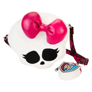 Monster High Skullette Figural Crossbody Bag with Coin Bag
