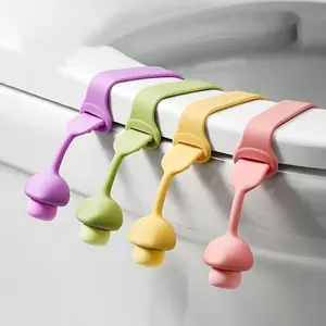 Silicone Toilet Seat Lifter, 8/12pcs Random Color Toilet Seat Handle, Toilet Seat Lid Lifter, Bathroom Supplies for Home, Hotel