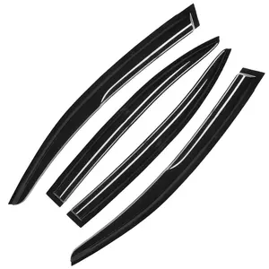 For 2012-2015 Honda Civic Sedan Window Visors Wind Deflectors Sun Rain Guards Vent JDM Mugen Style