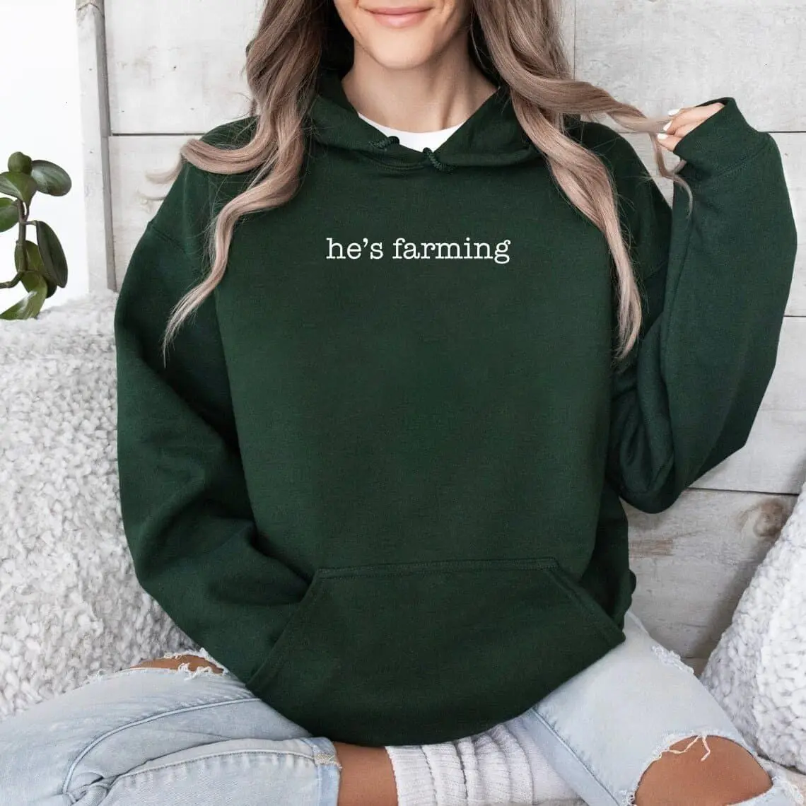 He’s Farming Hoodie, Farmer Wife Hoodie, Farmer Gifts, Farming Hoodie, Country Life Hoodie, Farmer Girlfriend Hoodie, Gift for Farmer
