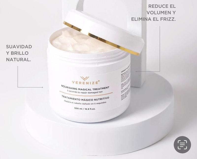 Verenize Magical Treatment for All Hair Types - Nourishing Formula with Marula Oil 500ml - Extremely Damaged Hair Repair Cream - Restore