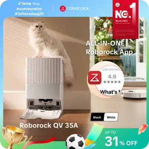 Roborock Qrevo Series Robot Vacuum and Mop (QV 35A), 8000Pa Suction, Anti-Tangle Brushes, Smart Obstacle Avoidance, Auto Mop Washing, All-in-One Dock, 200RPM Spinning Mops #DealsForYouDays #fathersdaygift