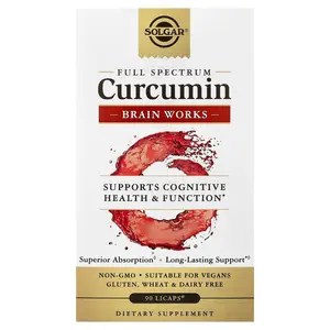 Solgar Full Spectrum Curcumin, Brain Works, 90 Licaps®