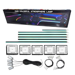 Car Hidden Acrylic 64 Color RGB Interior Ambient Light for Dashboard Door Trim Center Console Glow