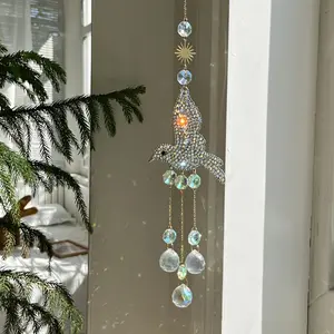 DIYDECTK New Home Decor Hummingbird Set, Single or Three Sun Catcher Crystal Wind Chimes, Elegant Garden Ornaments, Perfect Gift Idea,Holiday Decoration, Party Decor, Whimsical Design, Elegant Craftsmanship, Hanging Decor, Holiday Decorators