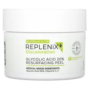 Replenix Discoloration, Glycolix Elite, Glycolic Acid 20% Resurfacing Peel, 60 Pads