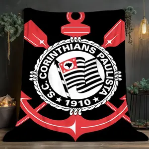 Corinthians FC Theme Soft and comfortable home blankets, small throw blankets, nap blankets, perfect Christmas gifts for friends and besties. Super soft heat-pressed blankets. Cozy Throw Blanket Y251209055