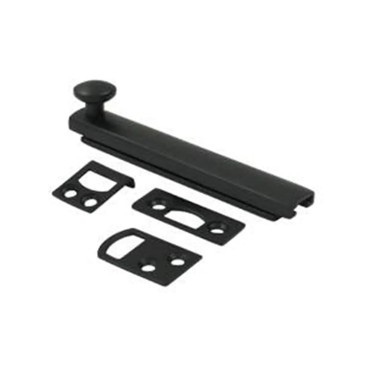212 MAIN Deltana 4SBCS19 4 in. Heavy Duty Solid Brass Surface Mount Security Bolt, Door Hardware with Concealed Screw - Black, Weatherproof