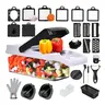 22 in 1  26in1 15in1  Vegetable Chopper with Container, 1 Set Vegetable Slicer Set, Household Multifunctional Vegetable Chopper, Fruit & Vegetable Utensils for Home Kitchen, Vegetable Cutting Slicer, Veggie Cutter [Package List as Picture Shown]