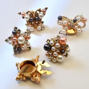 2pcs Button Covers Shirt Buttons Pearl Buttons Caps Rhinestone Cufflinks Turtle Buttons Set Buttons Clip Buttons Accessories