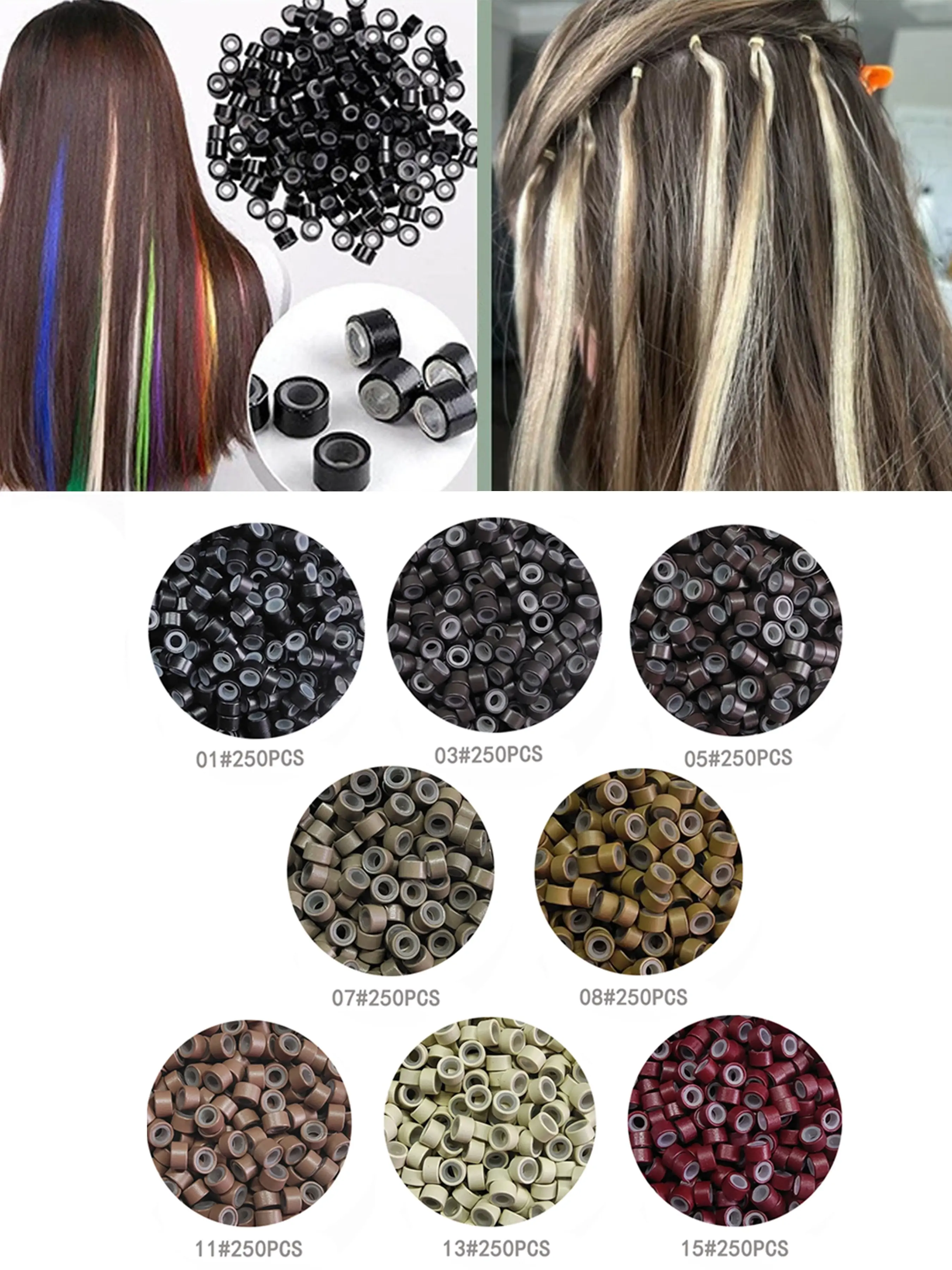 Hair Extensions Nano Ring Hair Extension Rings, Durable & Secure Design, Easy Application, Perfect for Daily Use, Enhance Your Look, Hair Styling Tools, Salon Supplies