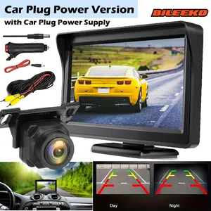 Bileeko 4.3 Inch Display Backup Camera Set, Easy Installation, Enhanced Parking Safety, Clear View No Blind Spots