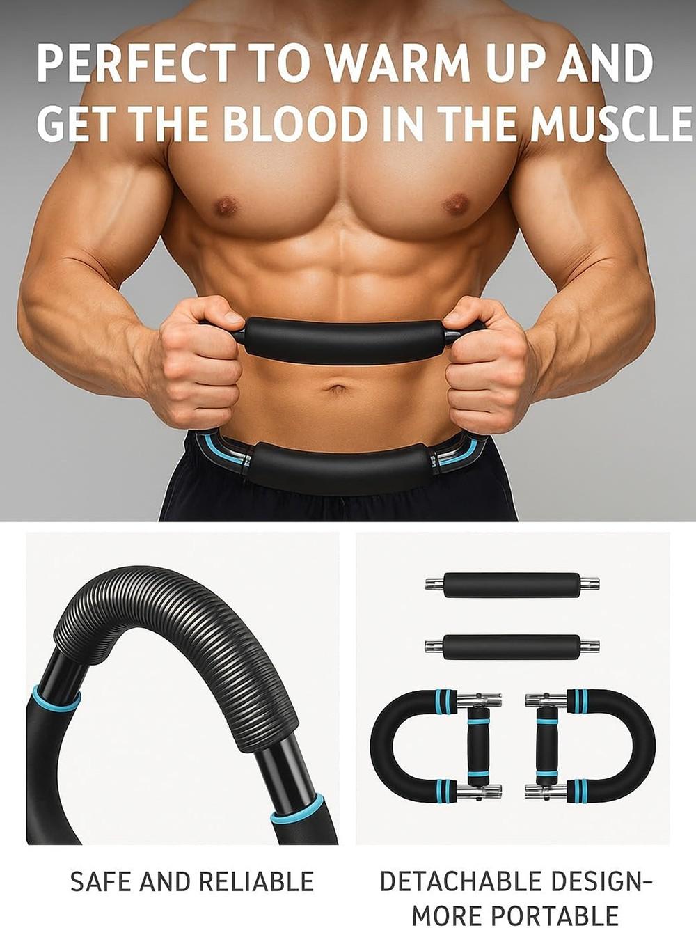 Portable Chest Clip Trainer with Elastic Spring, Detachable 2-Spring Twister Arm Trainer Black Edition, 2026 New Pro Twister Arm Muscle Trainer, Upper Body Muscle Builder