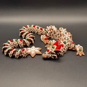 3d Printed Gingerbread Cookie Dragon, Articulating, Fidget, Toy