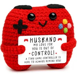 Busy Gaming Life Crochet Game Controller Husband Gift for Christmas Fathers Day Birthday, Best Husband Ever Gifts for Anniversary from Wife, Christmas Stocking Stuffers