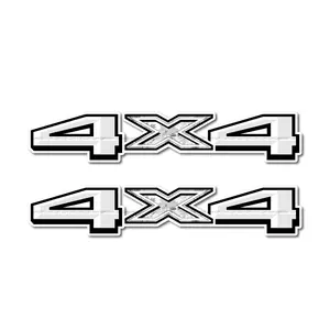 4X4 Decals Bedside Truck Stickers Compatible with New F150, F250, F350 Super Duty / Snow Camo