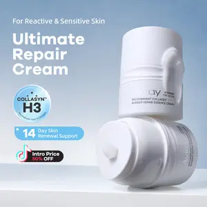 Aviray Barrier Repair Cream for Reactive & Sensitive Skin | Advanced Hydration & Visible Recovery with Recombinant Type III Collagen, Panthenol & Centella | Non-Greasy Daily Moisturizer | 1.76oz