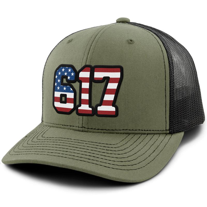 Boston 617 Stars & Stripes Classic Snapback Trucker Hat