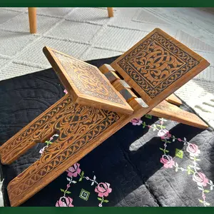 Folding Wooden Quran Stand, Bible Stand, Reading Table, Dictionary and Notebook Support, Rihal Lectern Stand With 3 Size