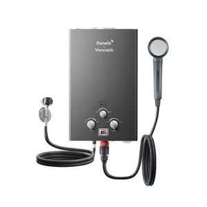 Ranein 8L Tankless Water Heater, Propane Gas, Outdoor Up to 2.11 GPM, 48,000 BTU On-Demand Instant Hot Water Heater Heating 1