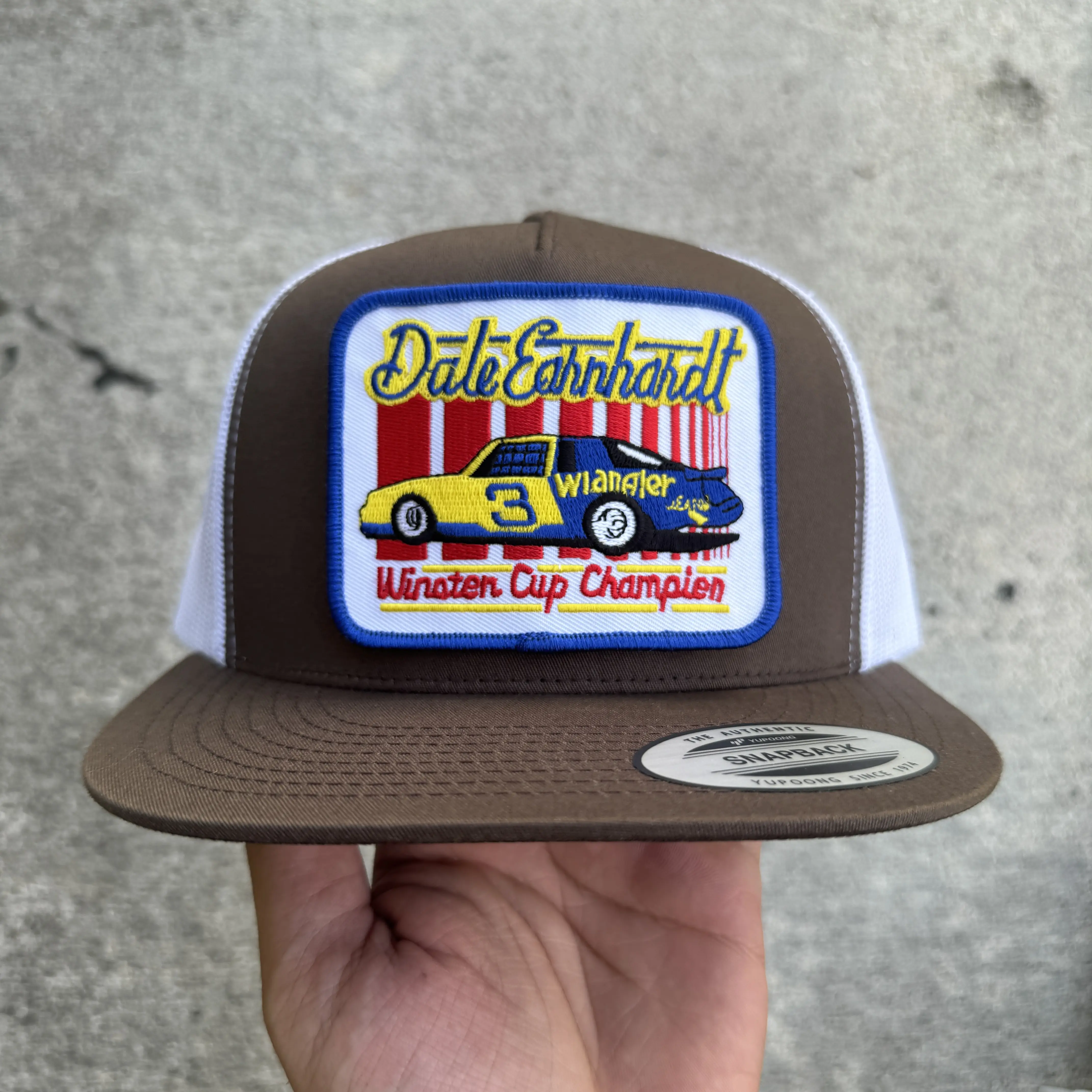 Dale Earnhardt Vintage Patch on Snapback Trucker Hat