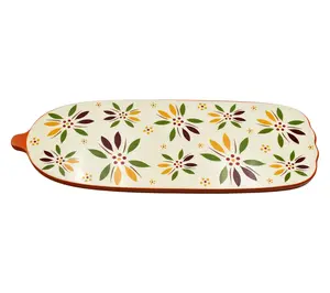 Temp-tations Seasonal Stoneware 20" Pumpkin Serving Board