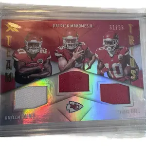 2017 Team Trio Patrick Mahomes RC with Kareem Hunt RC and Tyreek Hilll