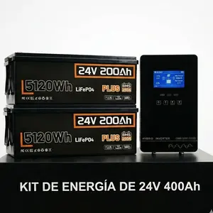 Sumry Solar Energy Kit Hybrid Inverter 4KW 24V 200Ah Battery 5120Wh & 10240Wh for Efficient Power Storage Solution with Reliable Energy Supply