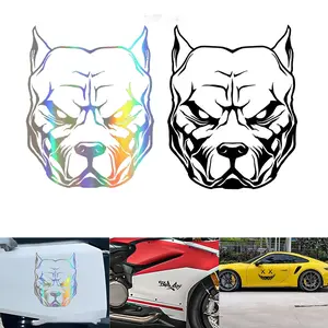 Car Body Stickers Decal for Cars Laser Rainbow Dog Smile Badboy Logo Stickers Reflective Stickers Motorcycle Decoration Stickers