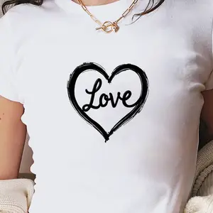 Love brushstroke texture men's fashion custom short t-shirt