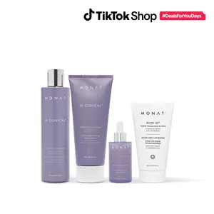MONAT IR Clinical Hair Thinning Defense System + Bond IQ Peptide Therapy Leave-In Crème | Strengthening & Hair Thinning Defense Support Set